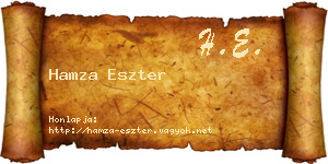 Hamza Eszter névjegykártya